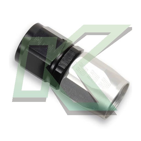 Niple Russell Para Union De Lineas De Combustible / 8an Negro-Aluminio