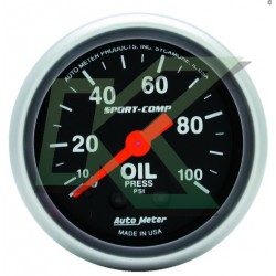 Medidor de presion de aceite Sport-comp/Autometer 2-1/16" (52.4mm)