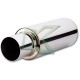 Muffler cromado de 2.5" cilíndrico salida recta Vibrant / TPV