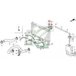 Goma soporte de radiador original HONDA