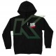 Ladies Zip Up Hoodie Logo / Black/red