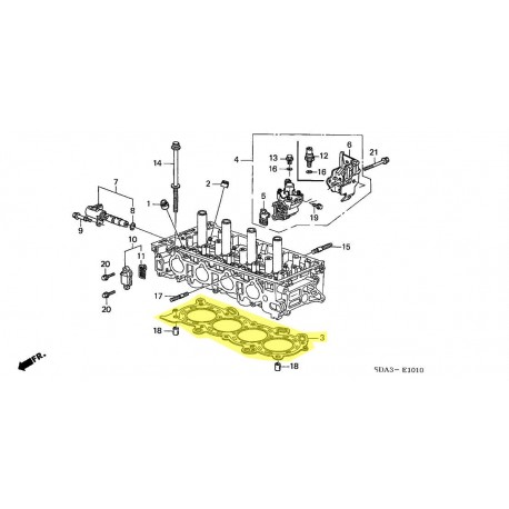 Empaque de culata oem HONDA 87.5mm / 0.28" (0.7mm) / Serie K24