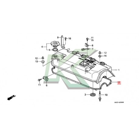 Empaquetadura tapa valvulas original HONDA / Serie D 88-95