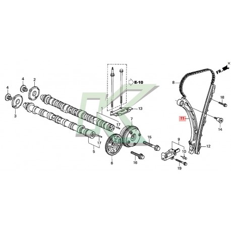 Brazo tensor cadena de distribucion original HONDA / Serie K20