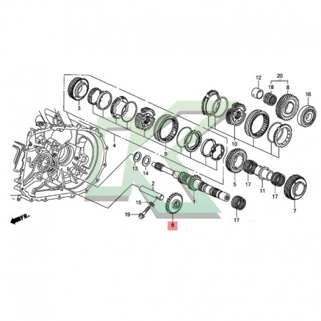 Piñon reversa original HONDA / Serie K20 (6ta)