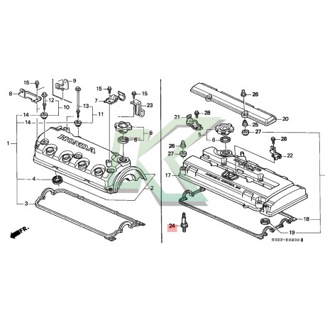 Perno honda tapa de valvulas / Serie B