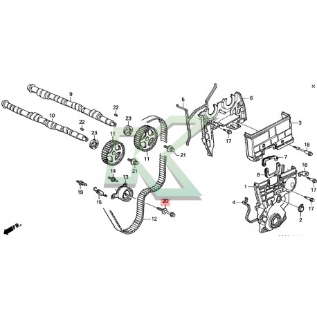 Perno honda para tensor / Serie B vtec