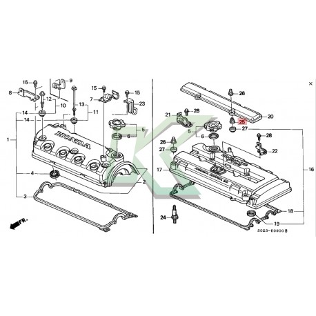 Coronita honda tapa de valvulas / Serie B vtec
